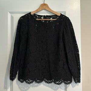 Black lace blouse